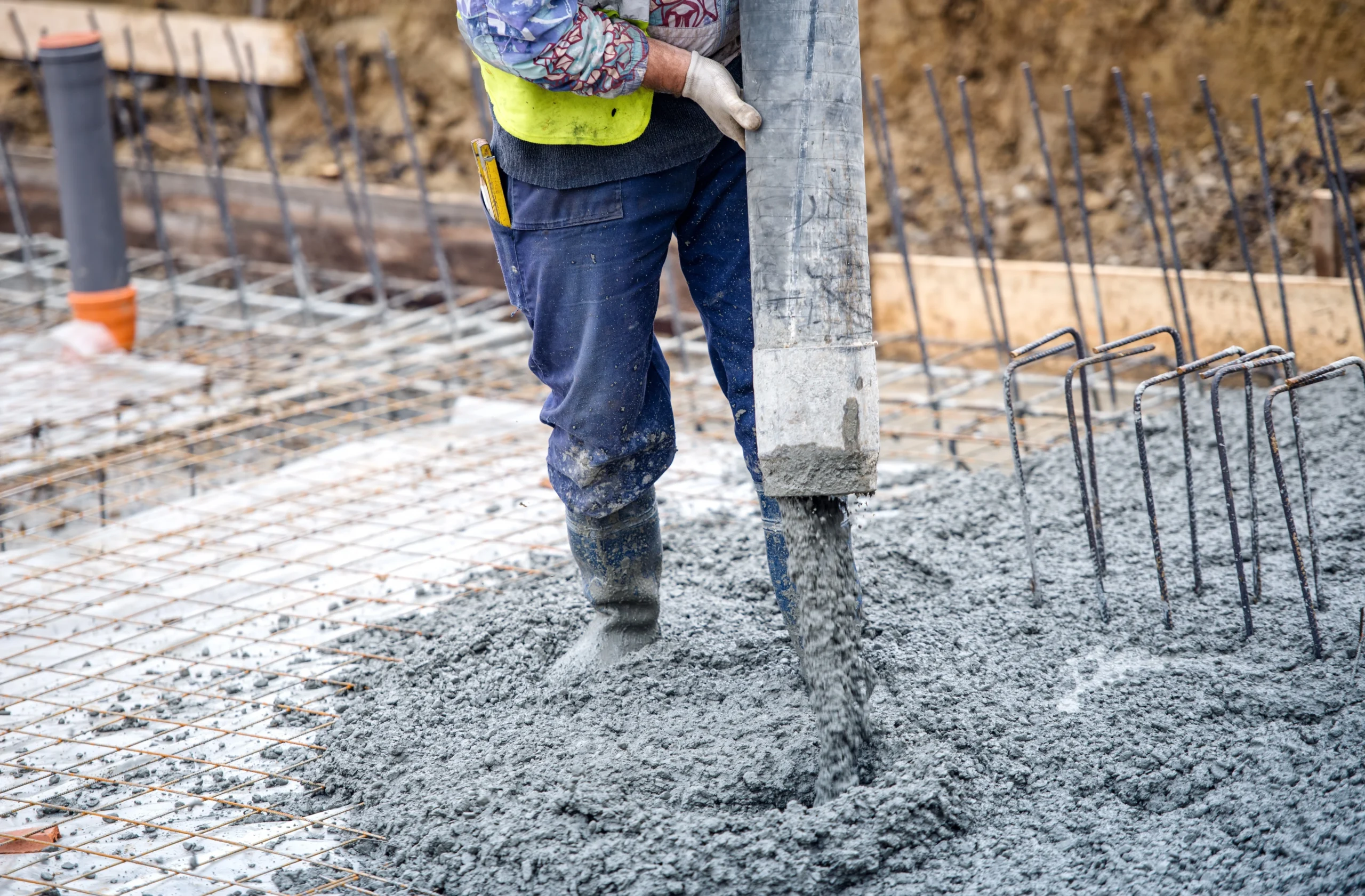 Concrete paving work