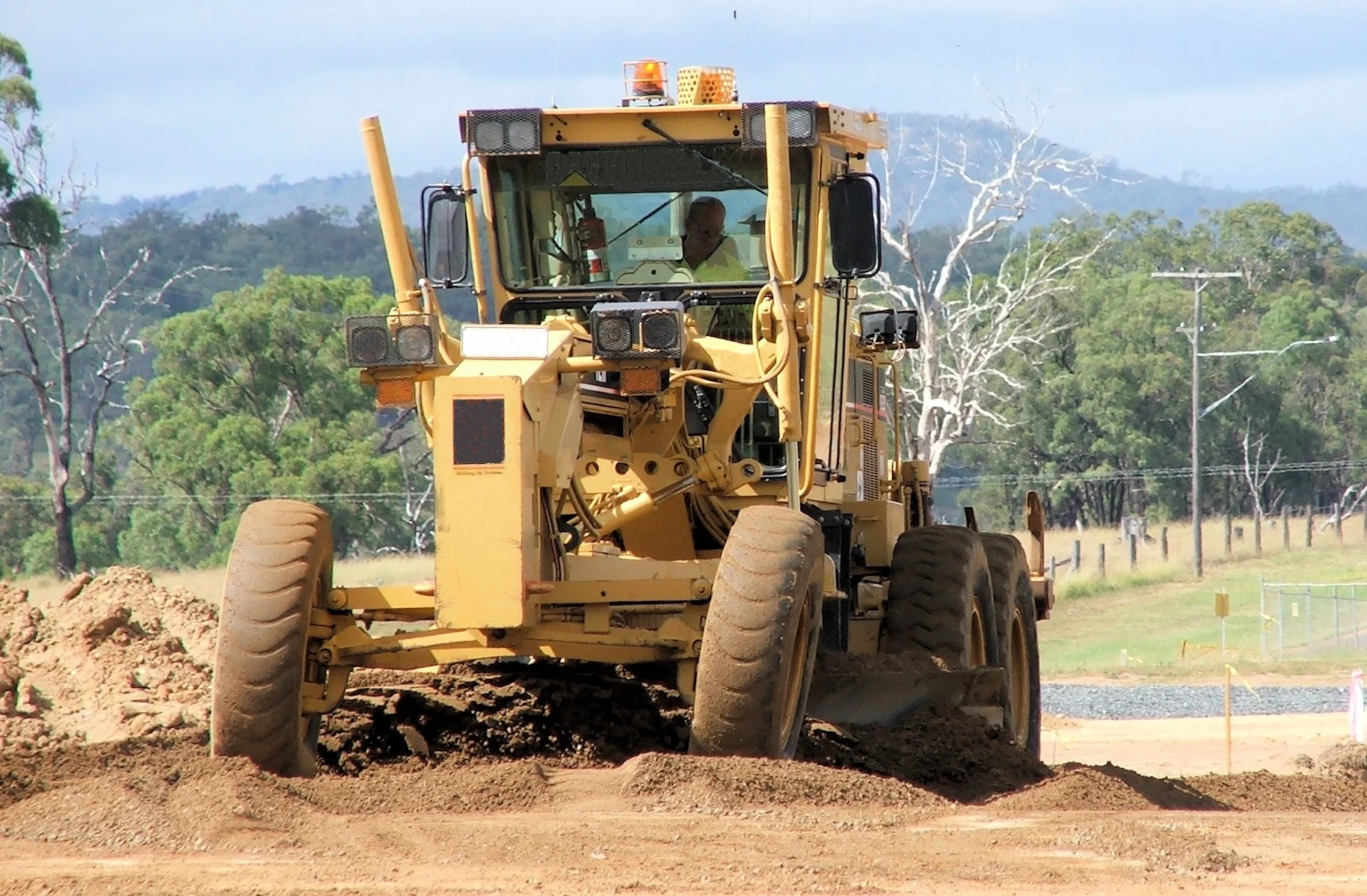 A machine doing earthwork