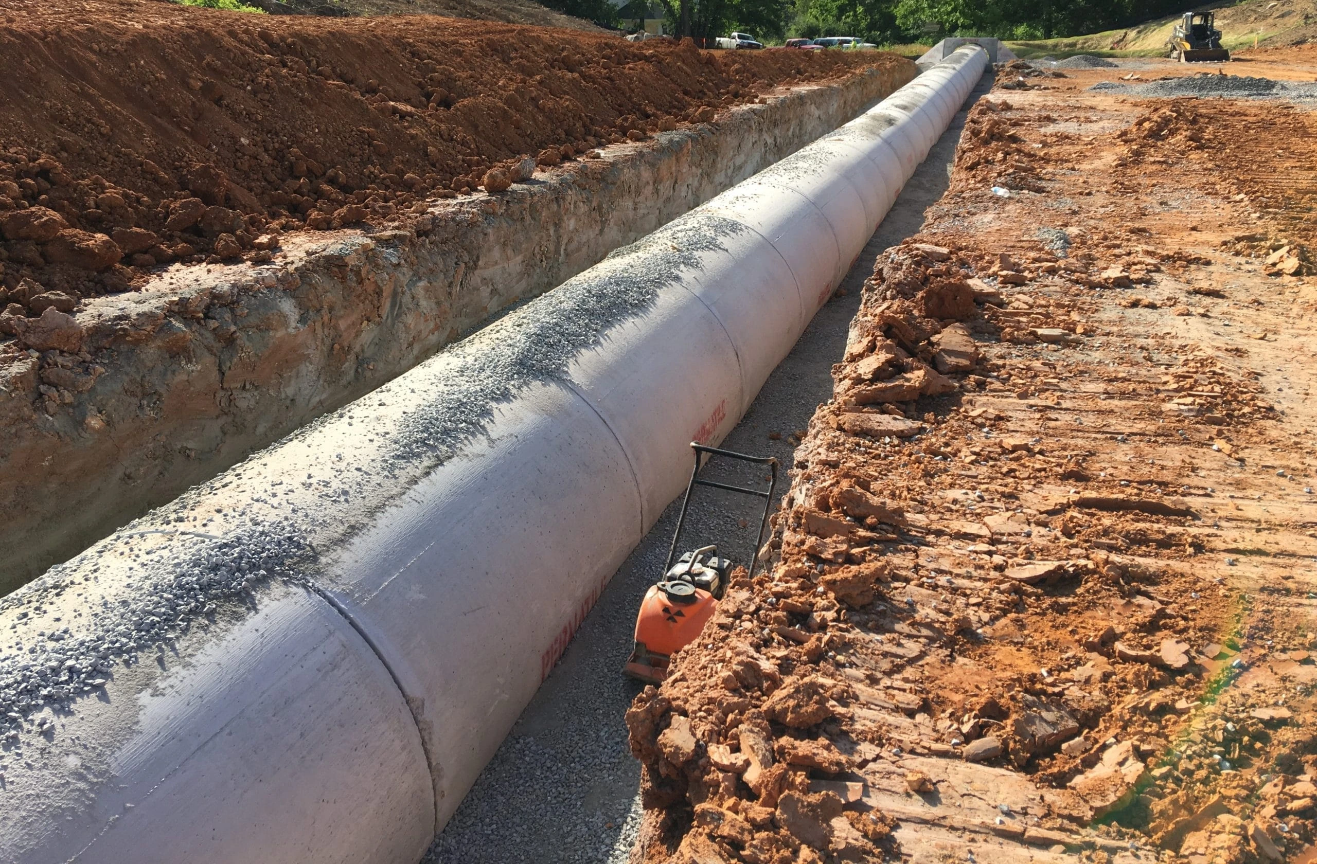 Underground storm pipe work